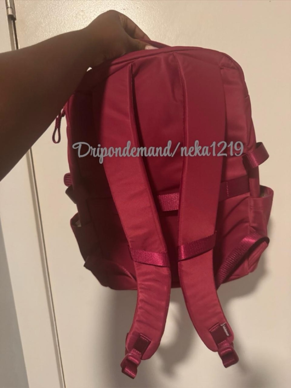 Lululemon New Crew Backpack 22L Updated- Raspberry Rave/Wacky Khaki - Picture 5 of 13